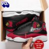 NCAA Louisville Cardinals Custom Name Black Red Air Jordan 13 Shoes Gift Xmas
