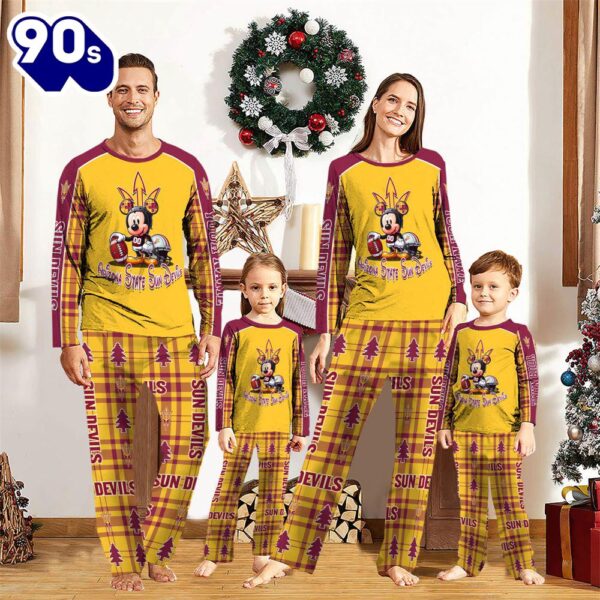 NCAA Mickey Mouse Arizona State Sun Devils Pajamas Personalized Your Name Mickey  Pajama Set