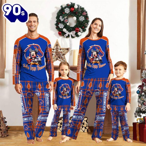 NCAA Mickey Mouse Boise State Broncos Pajamas Personalized Your Name Mickey  Pajama Set