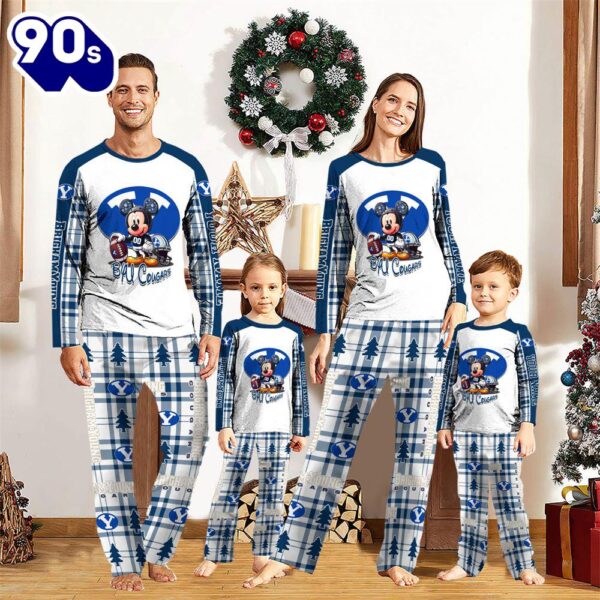 NCAA Mickey Mouse BYU Cougars Pajamas Personalized Your Name Mickey  Pajama Set
