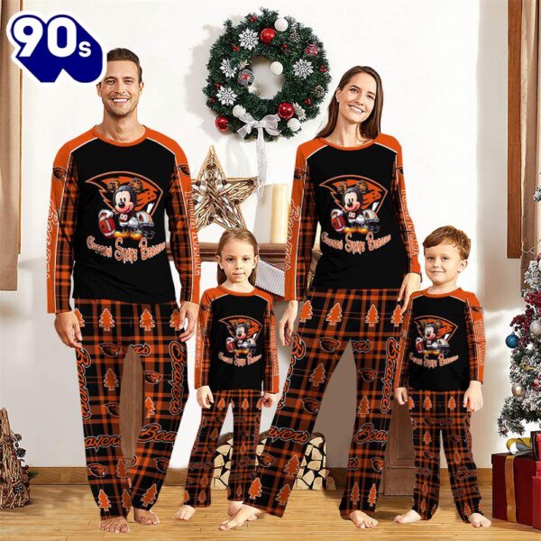 NCAA Mickey Mouse Oregon State Beavers Pajamas Personalized Your Name Mickey  Pajama Set