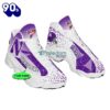 NCAA Northwestern Wildcats Custom Name Triangle Pattern Air Jordan 13 Shoes Gift Xmas