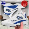 NCAA Pittsburgh Panthers Custom Name White Blue Air Jordan 13 Shoes Gift Xmas