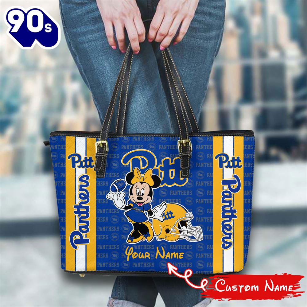 NCAA Pittsburgh Panthers Minnie Women Leather Tote Bag NCAA Pittsburgh Panthers Minnie Women Leather Tote Bag
