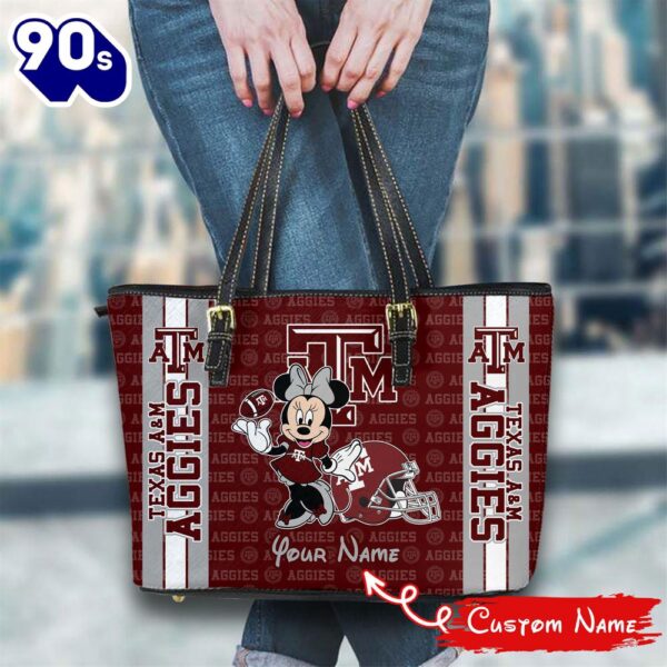 NCAA Texas A_M Aggies Minnie Women Leather Tote Bag