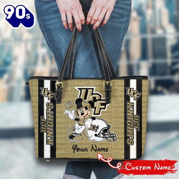 NCAA UCF Knights Mickey Women Leather Tote Bag