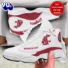 NCAA Washington State Cougars Custom Name White Red Air Jordan 13 Shoes Gift Xmas