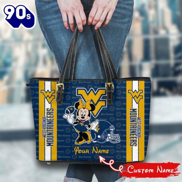 NCAA West Virginia Mountaineers Minnie Women Leather Tote Bag