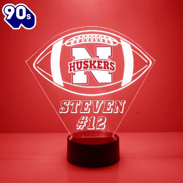 Nebraska Cornhuskers Football Led Light Up Sports Fan Lamp Custom Light Gift Christmas