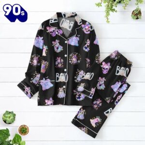 Neon Spooky Ghost Boo Pajamas…