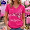 New England Patriots 2026 NFL Tackle Breast Cancer V neck T Shirt, NFL Fan V Neck Shirt
