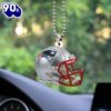 New England Patriots Custom Shape 2-sided Acrylic Car Ornament  Christmas Day