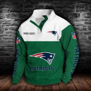 New England Patriots Double Breasted Stand Collar Hoodie