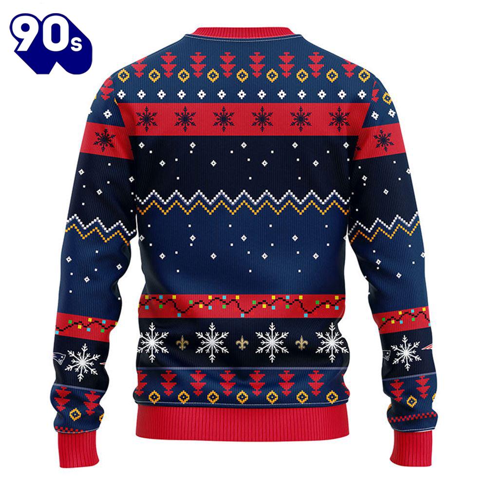 New England Patriots HoHoHo Mickey Christmas Ugly Sweater Gift Christmas New England Patriots HoHoHo Mickey Christmas Ugly Sweater Gift Christmas