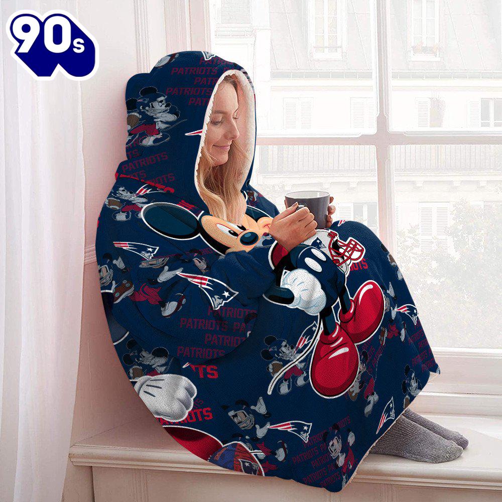 New England Patriots Mickey Mouse Huggle Hoodie Gift For Christmas New England Patriots Mickey Mouse Huggle Hoodie Gift For Christmas