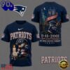 New England Patriots NFL 9 11 25th Anniversary Never Forget Memorial 3D T Shirt, NFL Trending Shirt
