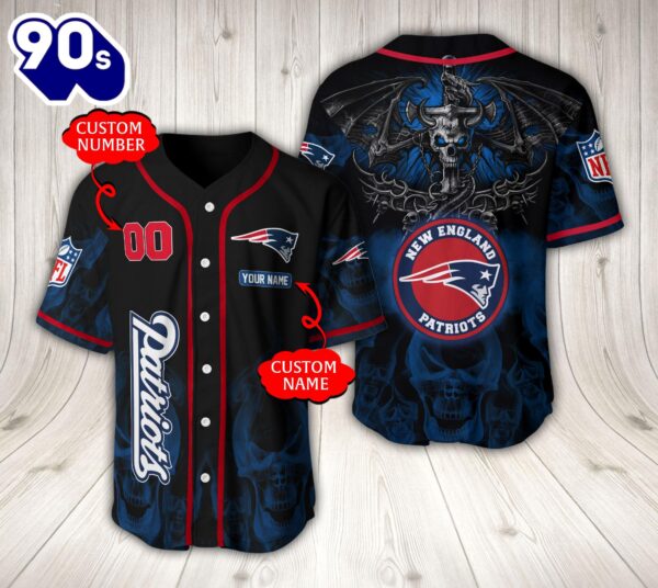 New England Patriots NFL Baseball Jersey Custom Name And Number Shirt For Fans