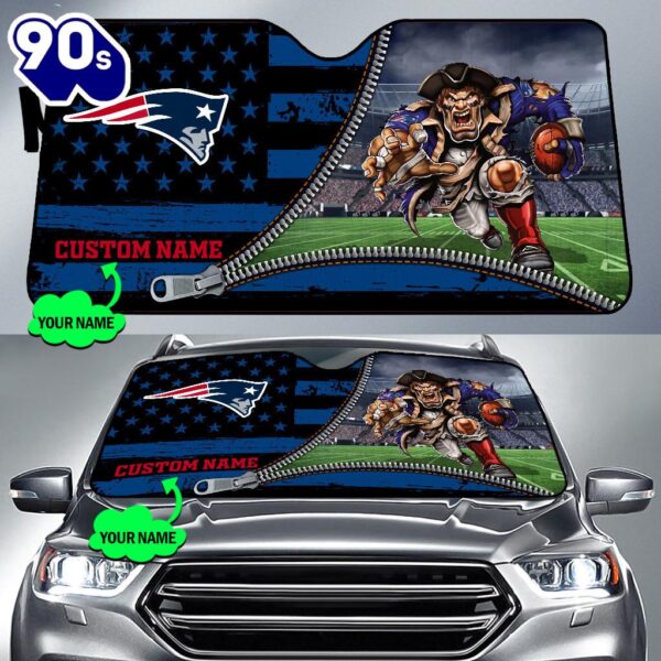 New England Patriots NFL Car Sun Shade