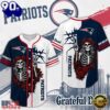 New England Patriots NFL Game Day Grateful Dead Baseball Jersey Shirt, Trending NFL Jersey