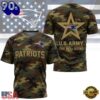 New England Patriots NFL Veterans US Army Camo New Design 3D Shirt , NFL Trending Shirt