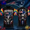 New England Patriots x Grateful Dead Night T Shirt, Viral 3D Music Tee