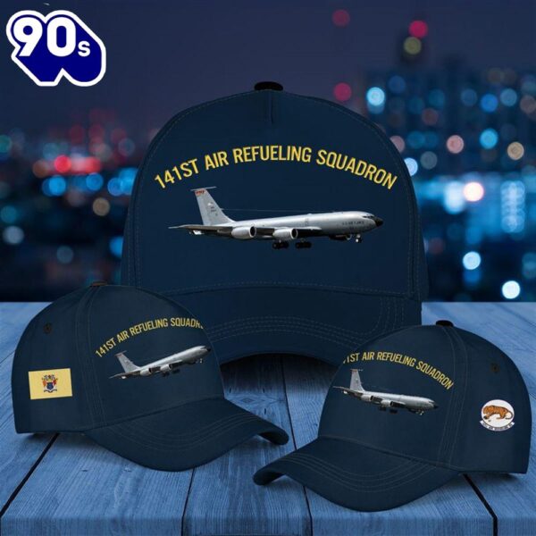 New Jersey Air National Guard 141st Air Refuelling Squadron Baseball Cap  Gift For Veteran Day