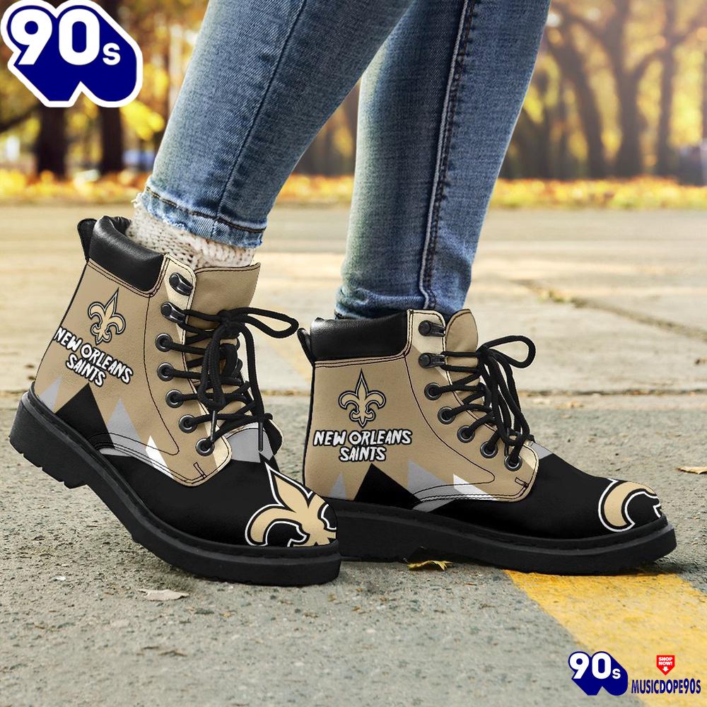 New Orleans Saints All Season Boots Casual Shoes Vegan Leather Custom Boot Shoes New Orleans Saints All Season Boots Casual Shoes Vegan Leather Custom Boot Shoes