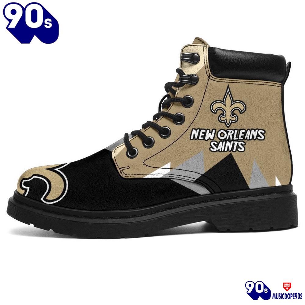 New Orleans Saints All Season Boots Casual Shoes Vegan Leather Custom Boot Shoes New Orleans Saints All Season Boots Casual Shoes Vegan Leather Custom Boot Shoes