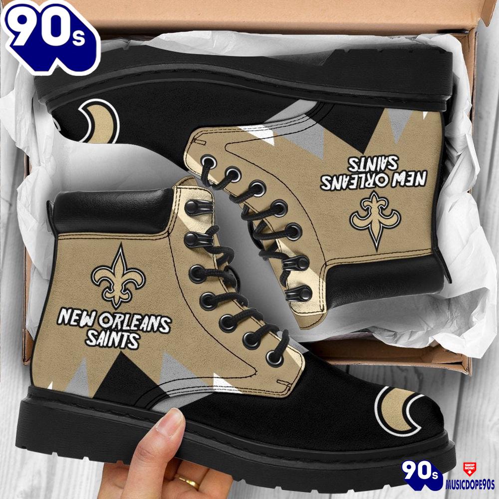 New Orleans Saints All Season Boots Casual Shoes Vegan Leather Custom Boot Shoes New Orleans Saints All Season Boots Casual Shoes Vegan Leather Custom Boot Shoes