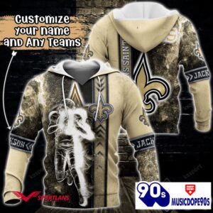 New Orleans Saints NFL Custom Name 3D Hoodie Teams Shirt For Fans