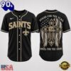 New Orleans Saints NFL Stand For The Flag Kneel For The Cross Baseball Jersey Shirt , Trending NFL Jersey