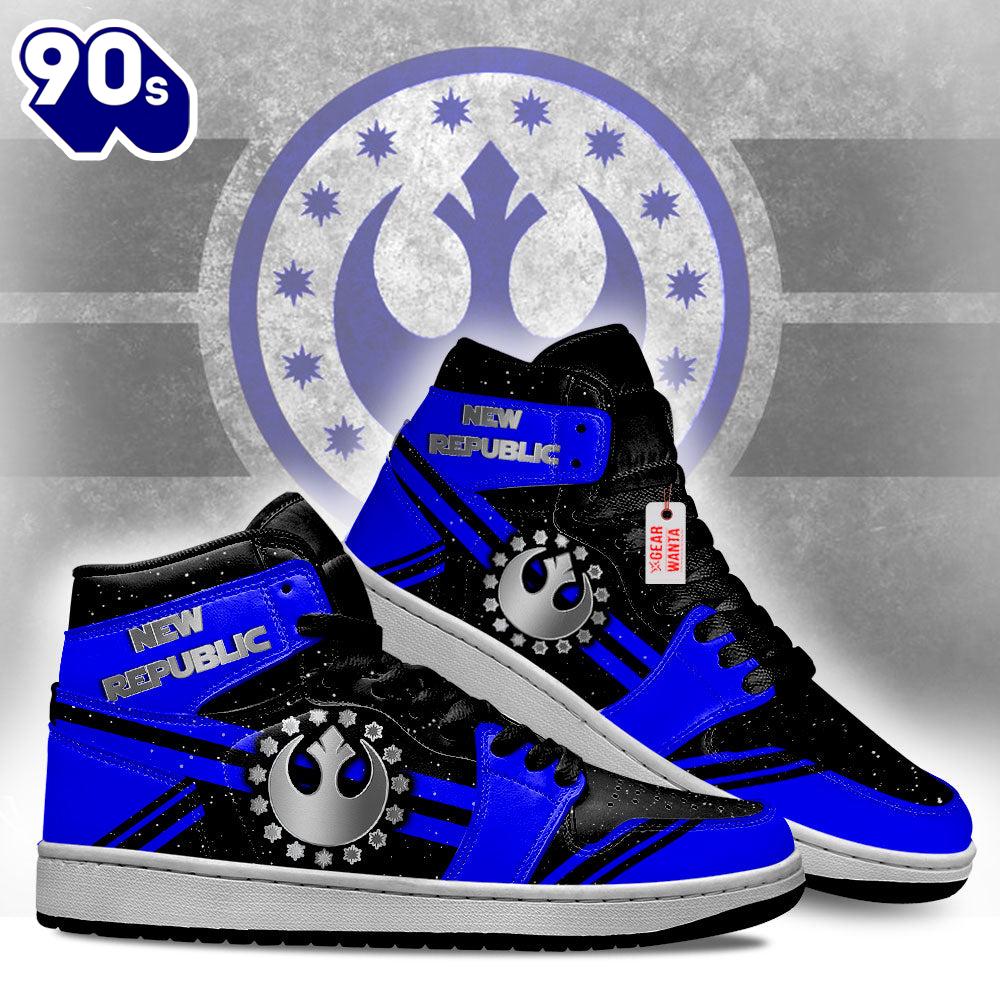 New Republic Star Wars Symbols J1 Shoes Custom For Fans New Republic Star Wars Symbols J1 Shoes Custom For Fans