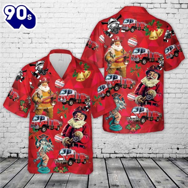 New South Wales Rural Fire Service Heavy Tanker Christmas Hawaiian Shirt