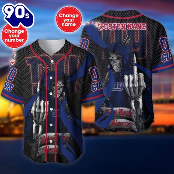 New York Giants Halloween Cusom Name And Number Baseball Jersey