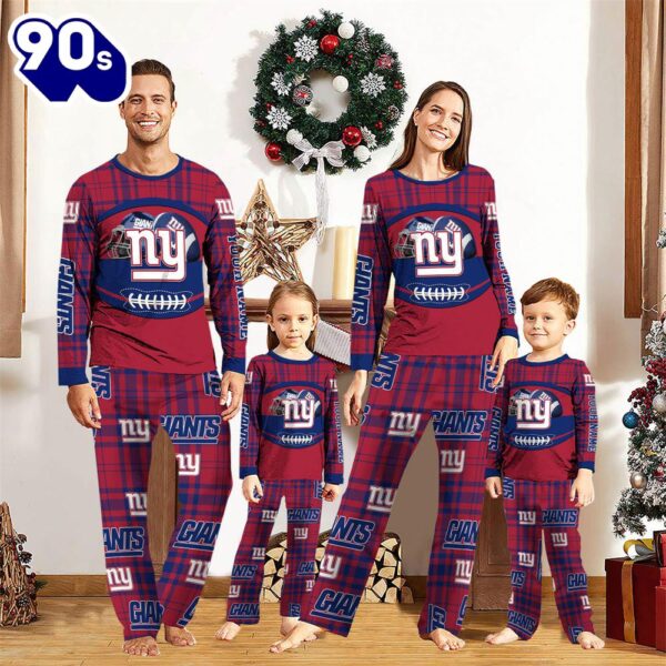 NFL Family Pajama Set,  New York Giants NFL Custom Your Name Football Team Pajamas