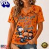 New York Giants NFL Snoopy Peanuts Fall Season V Neck T Shirt, NFL Fan V Neck Shirt