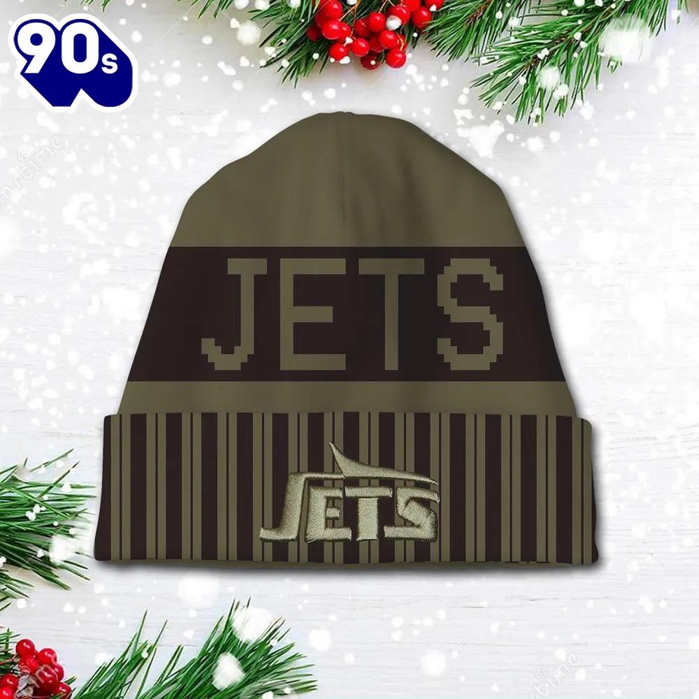 New York Jets 2025 Salute to Service Beanie Hat New York Jets 2025 Salute to Service Beanie Hat