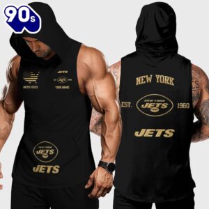 New York Jets Men Workout Hooded Tank Top