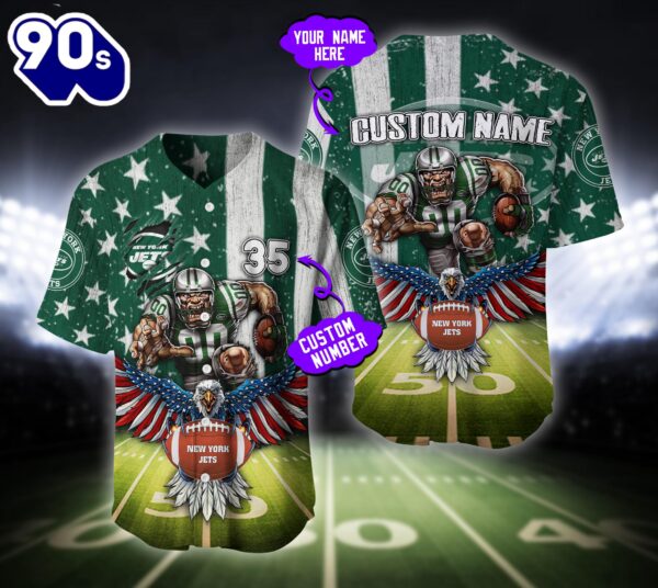 New York Jets NFL Baseball Jersey Custom Shirt For Fans