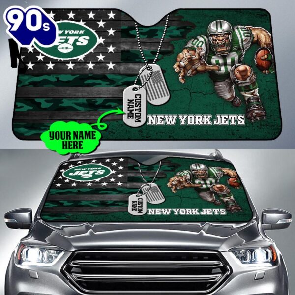 New York Jets NFL Car Sun Shade For Fans