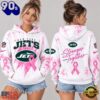 New York Jets NFL Pink Ribbon Stronger Together Breast Cancer Awareness Hoodie, NFL Trending Shirt