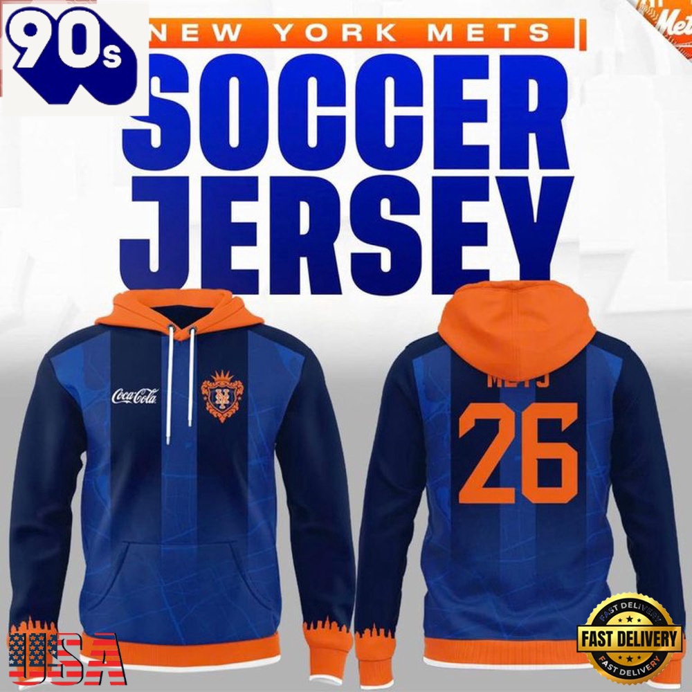 New York Mets Inspired Soccer Jersey 2026 Replica Hoodie New York Mets Inspired Soccer Jersey 2026 Replica Hoodie