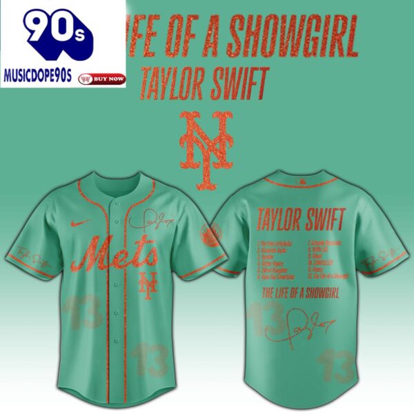 New York Mets Taylor Swift 2025 The Life Of A Showgirl 12th Album Baseball Jersey