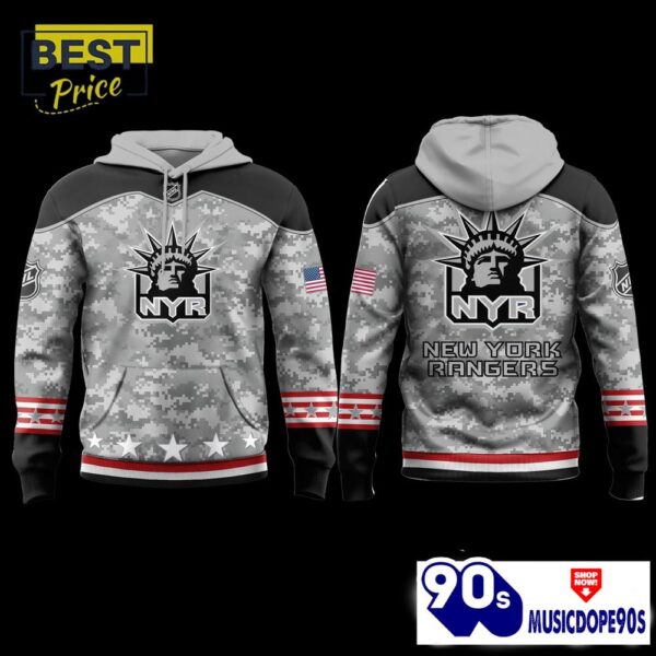 New York Rangers 2024 Military Appreciation Hoodie, Jogger, Cap