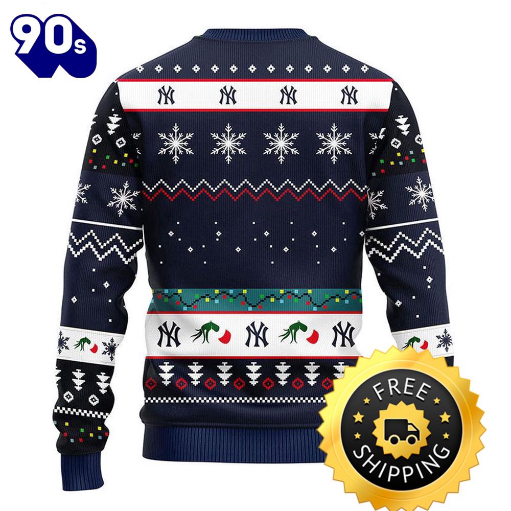 New York Yankees 12 Grinch Xmas Day Ugly Christmas Sweater, New York Yankees Ugly Sweater, MLB Christmas Sweater New York Yankees 12 Grinch Xmas Day Ugly Christmas Sweater, New York Yankees Ugly Sweater, MLB Christmas Sweater