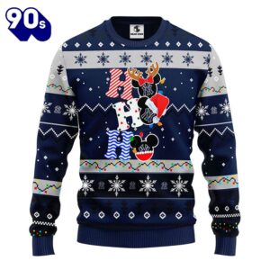 New York Yankees Hohoho Mickey Christmas Ugly Sweater