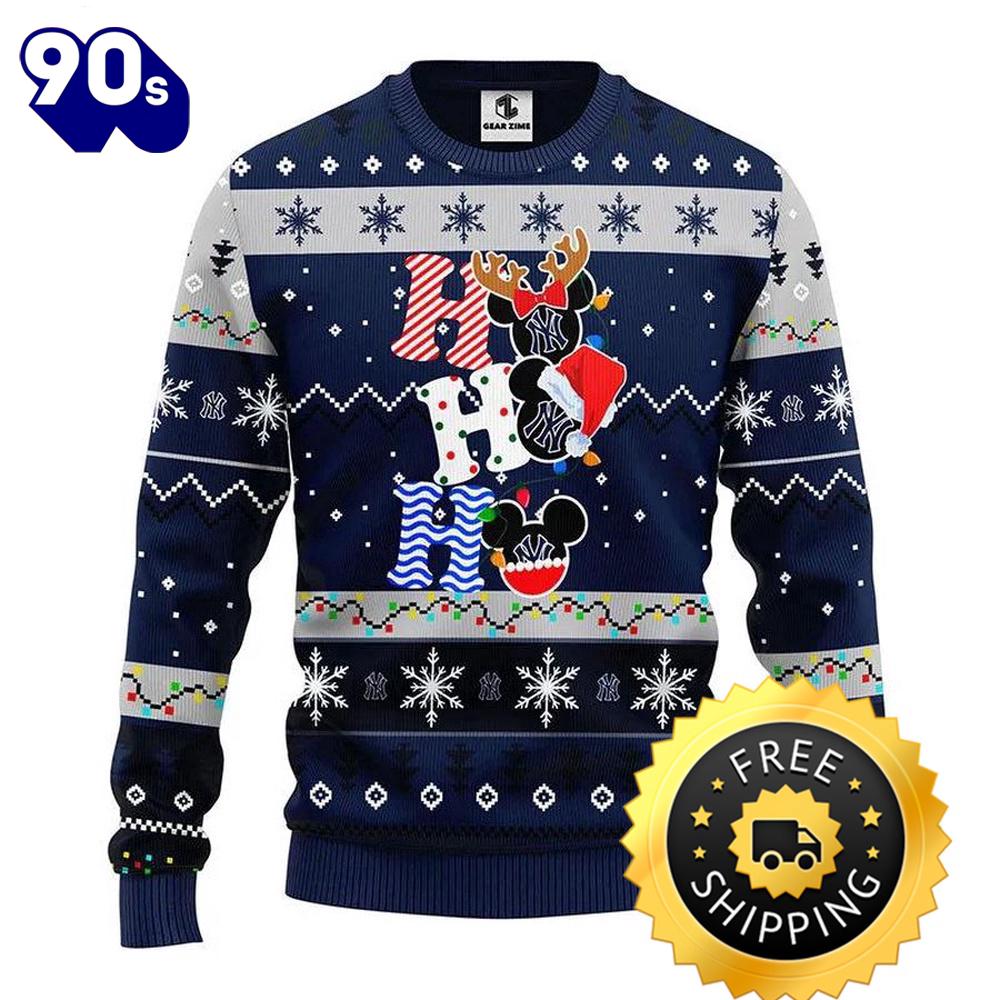 New York Yankees Hohoho Ugly Christmas Sweater, New York Yankees Ugly Sweater, MLB Christmas Sweater New York Yankees Hohoho Ugly Christmas Sweater, New York Yankees Ugly Sweater, MLB Christmas Sweater