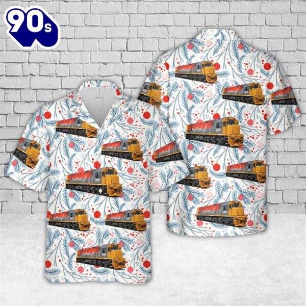 New Zealand KiwiRail DXB 5097 Locomotive Christmas Hawaiian Shirt