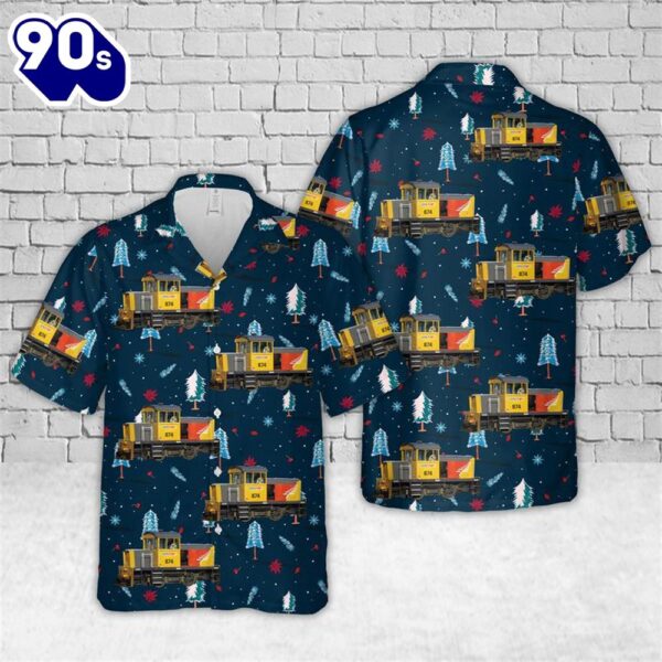 New Zealand KiwiRail TR 874 Locomotive Christmas Hawaiian Shirt