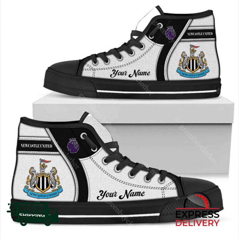 Newcastle United F.C Personalzied High Top Canvas Shoes Newcastle United F.C Personalzied High Top Canvas Shoes